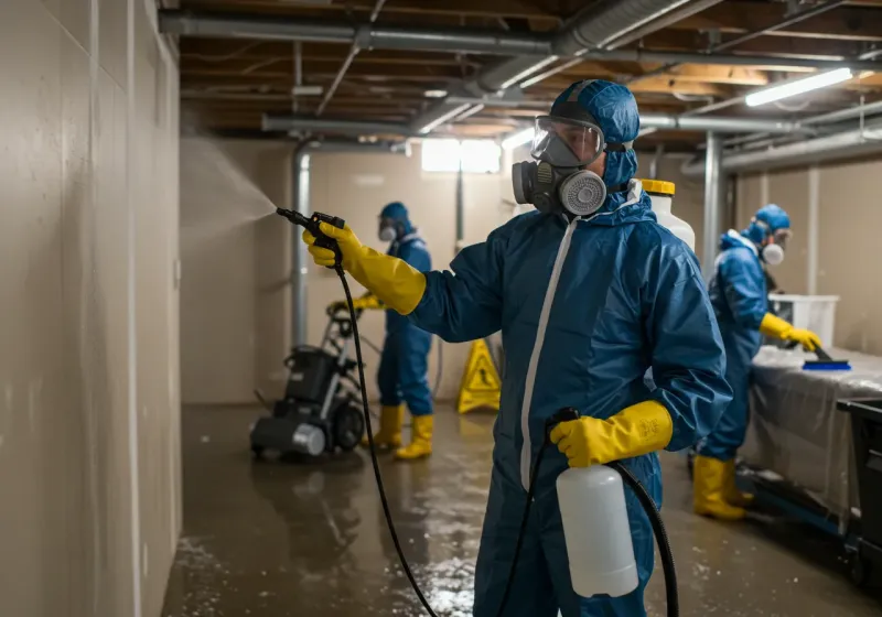Basement Sanitization and Antimicrobial Treatment process in Bellevue, PA