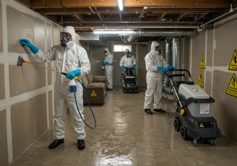 Basement Moisture Removal and Structural Drying process in Bellevue, PA